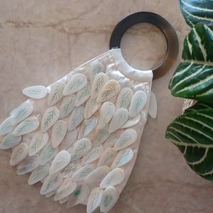 Mido White Shell Purse